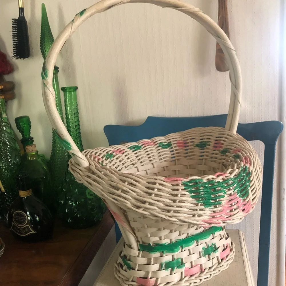 Antique Wicker Easter Basket